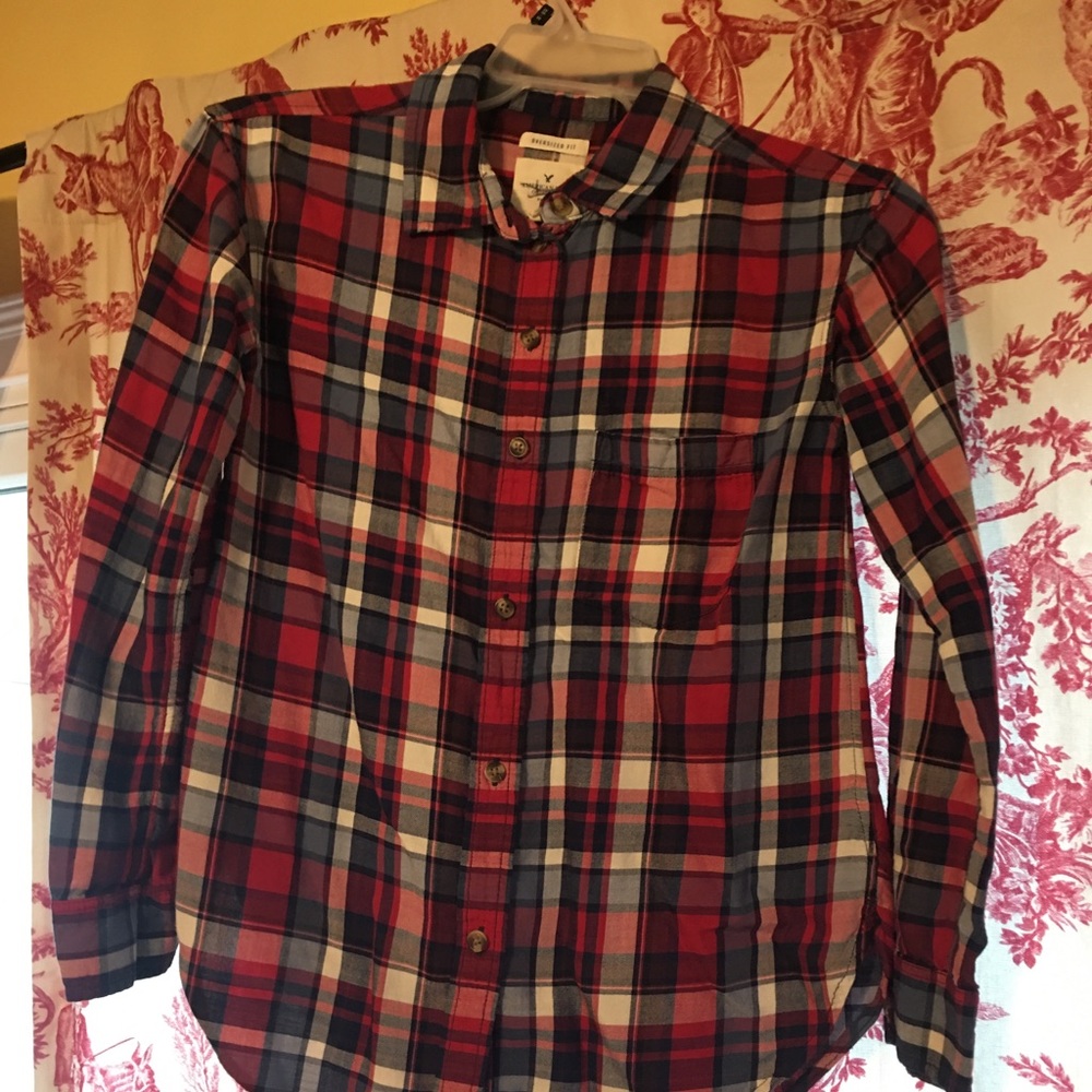 AEO oversized plaid